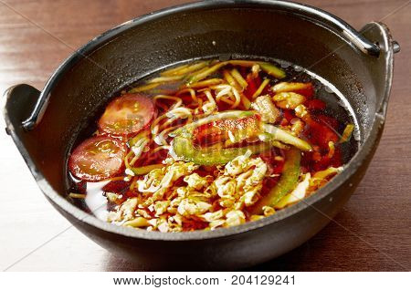 Chinese meat soup with vegetables.c hinese cuisine