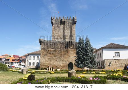 Tower Of The Castle In Chaves, Vila Real, North Of Portugal