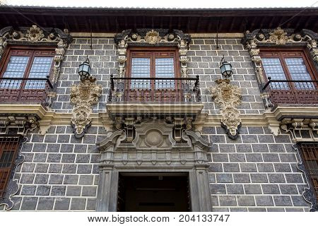 The Facade Of Palacio De La Madraza, Madrasah Of Granada, In Granada