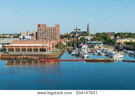 Charlottetown harbor and downtown Prince Edward Island Canada