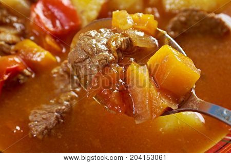 Traditional Bulgarian soup chorba.shurpa soup  , сlose up