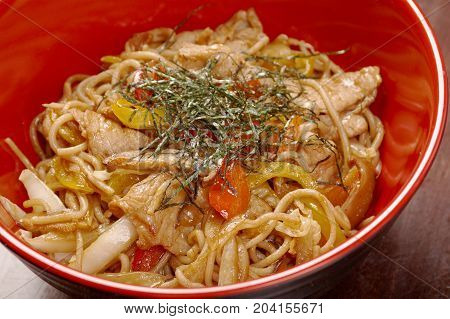Pork  And  Soba With Vegetable