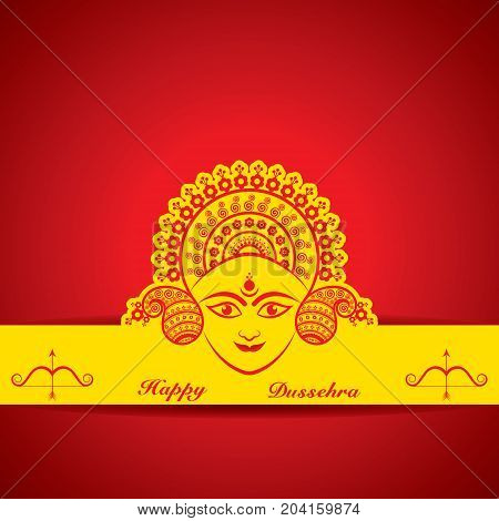 dussehra festival greeting or poster design stock vector