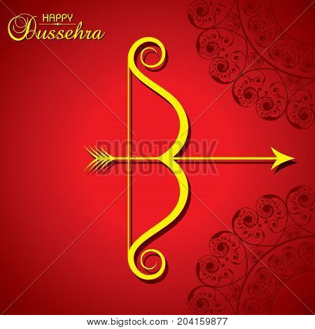dussehra festival greeting or poster design stock vector