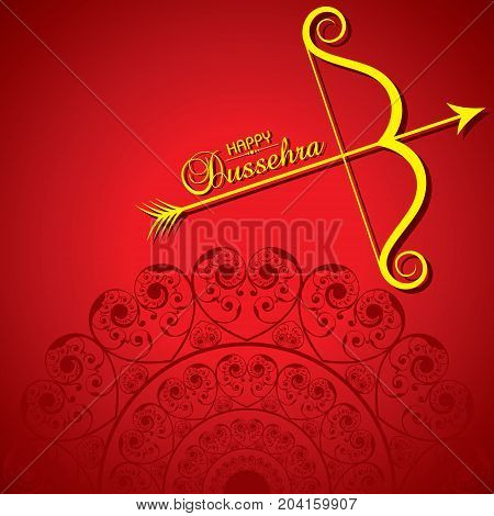 dussehra festival greeting or poster design stock vector