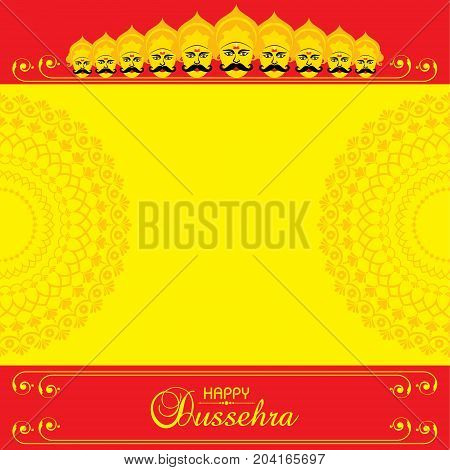 dussehra festival greeting or poster design stock vector