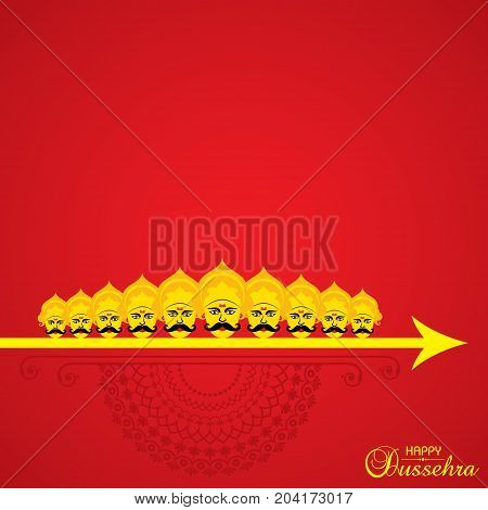 dussehra festival greeting or poster design stock vector