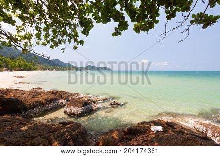 Tropical beach in sunny day at Thailand
