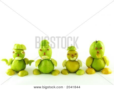 Menschen von Früchten der Quitten