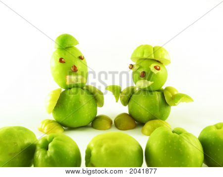 Menschen von Früchten der Quitten