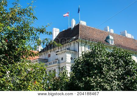 Presidents Office Austria Leopoldine Wing Of Hofburg Imperial Palace In Vienna