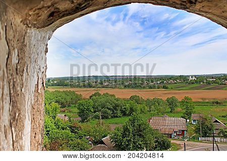View from the tower of Medzhybizh castle, Ukraine