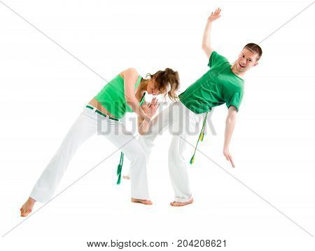 Contact Sport .Capoeira. sport, over white background