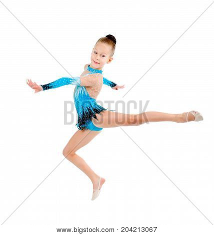 Young Girl Doing Gymnastics