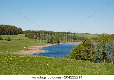 Reservoir in the Harz mountains in Germany