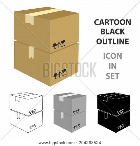 Packaged boxes with goods. Logistics delivery single icon in cartoon style isometric vector symbol stock illustration .