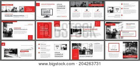 Red and white element for slide infographic on background. Presentation template. Use for business annual report flyer corporate marketing leaflet advertising brochure modern style.