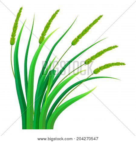 Bunch of grass icon. Realistic illustration of bunch of grass vector icon for web design isolated on white background