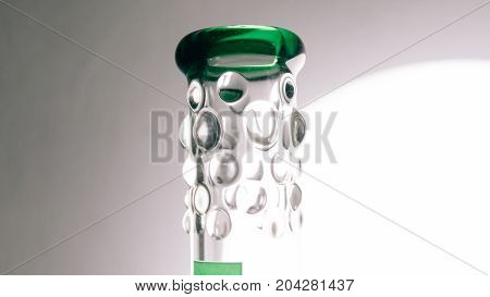 Glass Bongs For Smoking Weed Close-up Soft Focus. Smoking Accessories Marijuana