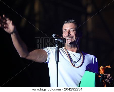 Vicenza, Vi, Italy - September 5, 2017: Live Concert Of Gabbani Francesco An Italian Singer-songwrit