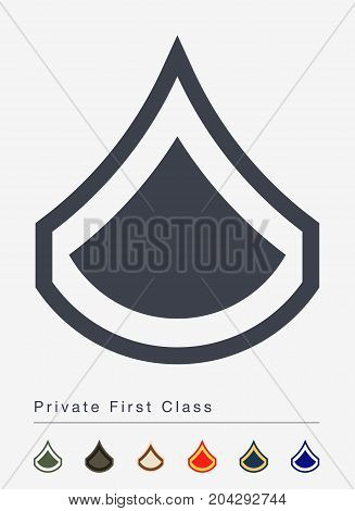 Military Ranks And Insignia. Stripes And Chevrons Of Army