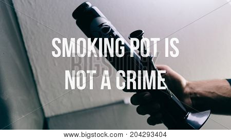 Glass Bongs For Smoking Pot Close-up Soft Focus.  Smoking Pot Is Not A Crime