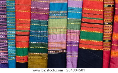 Thai cloth pattern of Ratchaburi, Local fabric.