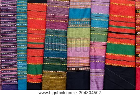 Thai cloth pattern of Ratchaburi, Local fabric.