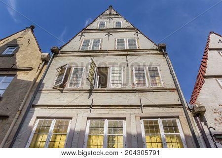 Facade Of A Histroic House In The Schnoor District Of Bremen