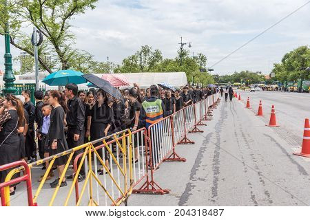 People To Pay And Respect To Thai King Bhumibol