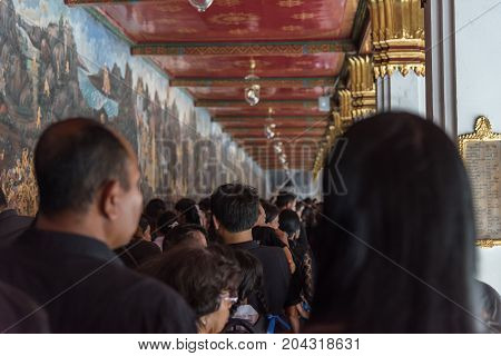 People To Pay And Respect To Thai King Bhumibol