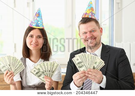 A Man And A Woman Enjoy Light Money In The Form Of Fraud