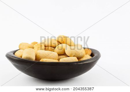 Traditional snack from Colombia called achira isolated on white background
