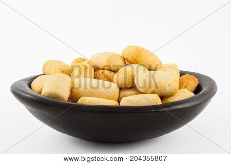 Traditional snack from Colombia called achira isolated on white background