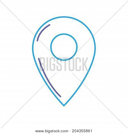 line symbol ubication to explore map location vector illustration