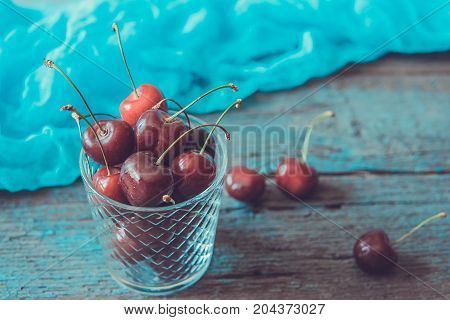 Сherry. Fresh Sweet Big Cherry. Red Organic Cherry