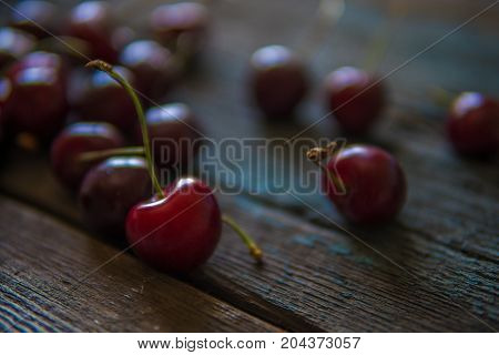 Сherry. Fresh Sweet Big Cherry. Red Organic Cherry
