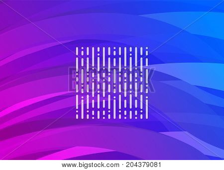 Purple-Blue Futuristic Digital Gradient Wave Background. Square stripe elements vector.