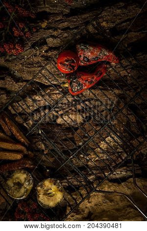 Dish On A Tree Bark