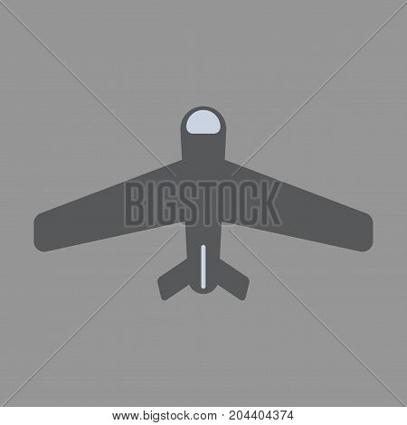Icon in flat design aircraft business business