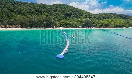 Aerial Photography At Coral Island