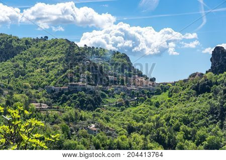 Village Gilette in Regional nature park of the Azure PreAlps France