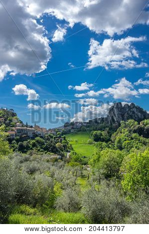 Village Gilette in Regional nature park of the Azure PreAlps France