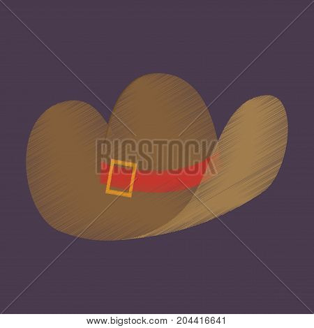 flat shading style icon clothes cowboy hat