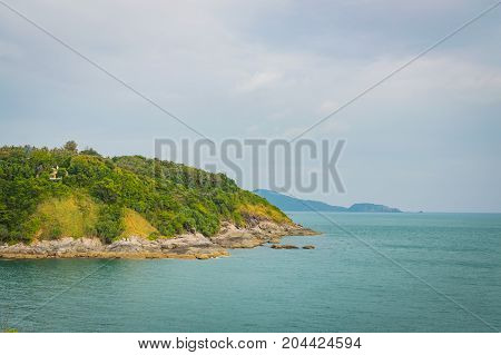 Phromthep Cape Viewpoint With Sunset Sky In Phuket, Thailand