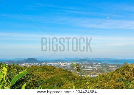 Panoramic View From The Hill Big Buddha In Phuket Thailand
