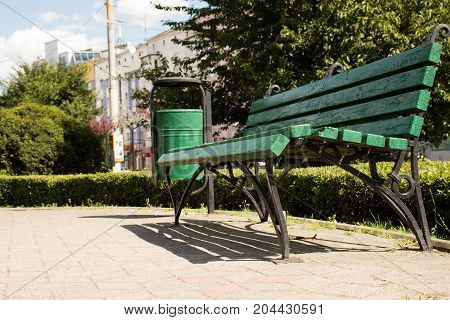 old wooden bench wrought iron, metal, nature