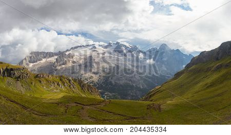 View Of Marmolada Glacier From Arabba Cable Car