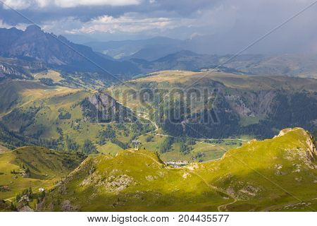 View Of Marmolada Glacier From Arabba Cable Car
