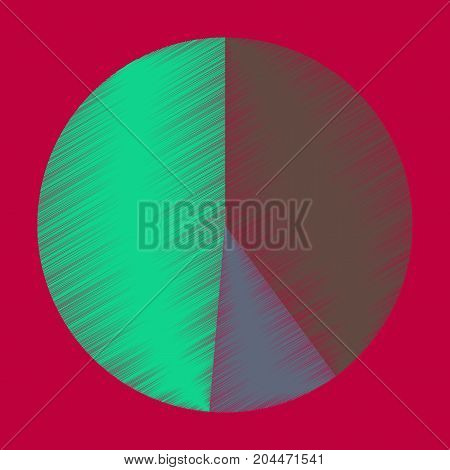 flat shading style icon Pie chart infographics